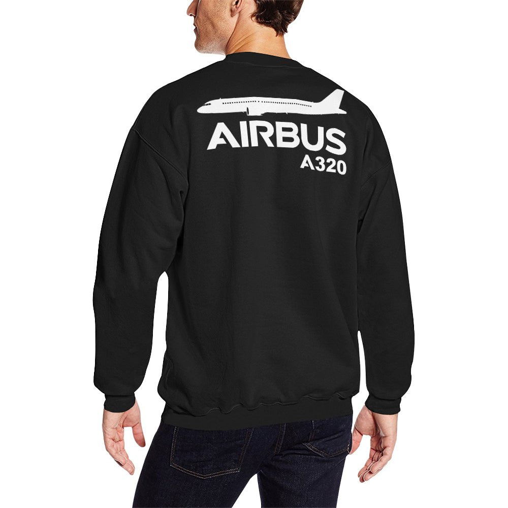 AIRBUS 320 MEN'S OVERSIZED FLEECE CREW SWEATSHIRT - PILOTSX