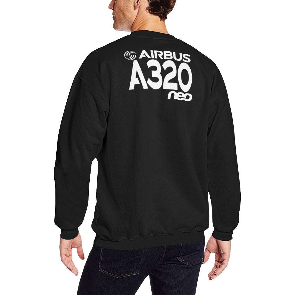 AIRBUS 320 MEN'S OVERSIZED FLEECE CREW SWEATSHIRT - PILOTSX