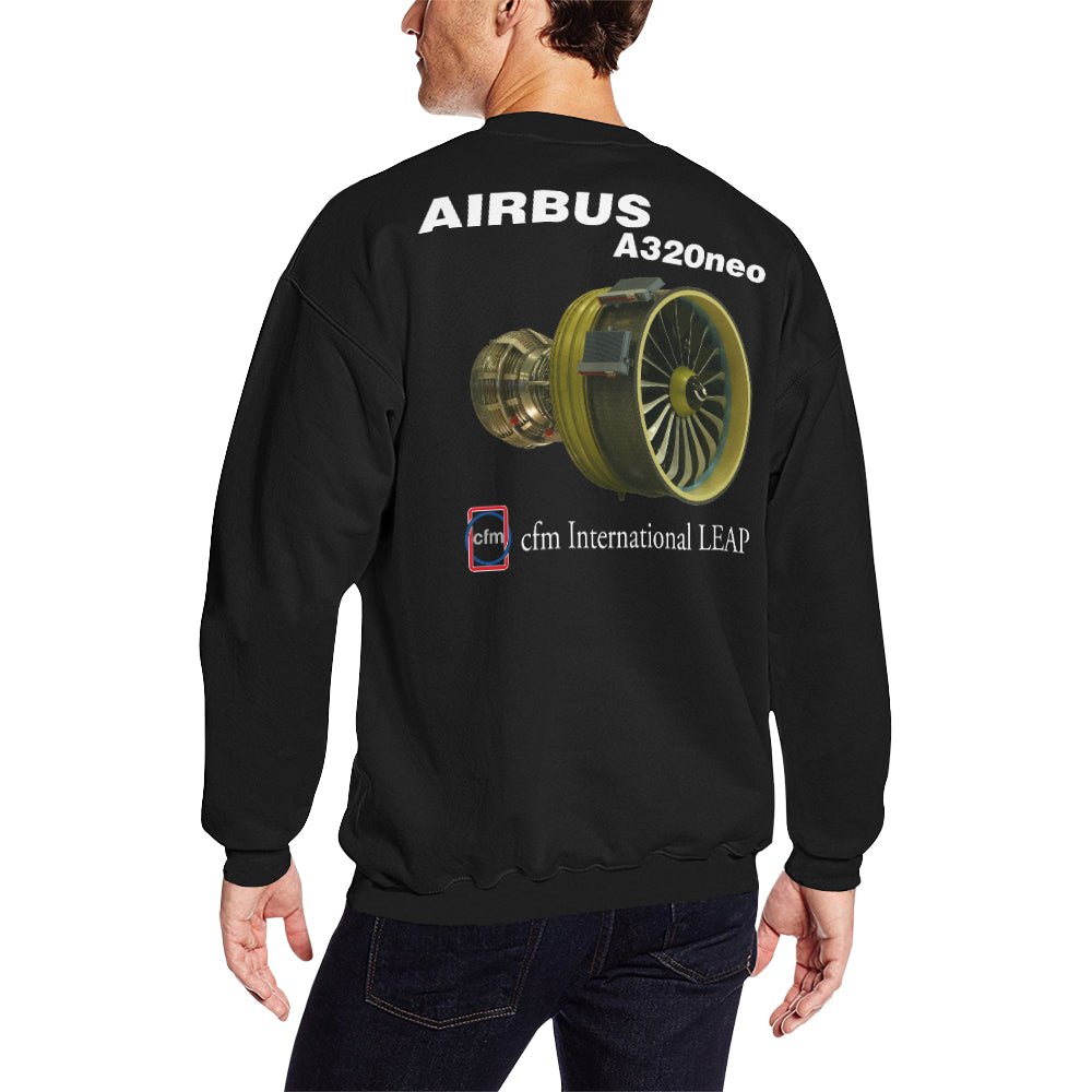 AIRBUS 320 MEN'S OVERSIZED FLEECE CREW SWEATSHIRT - PILOTSX