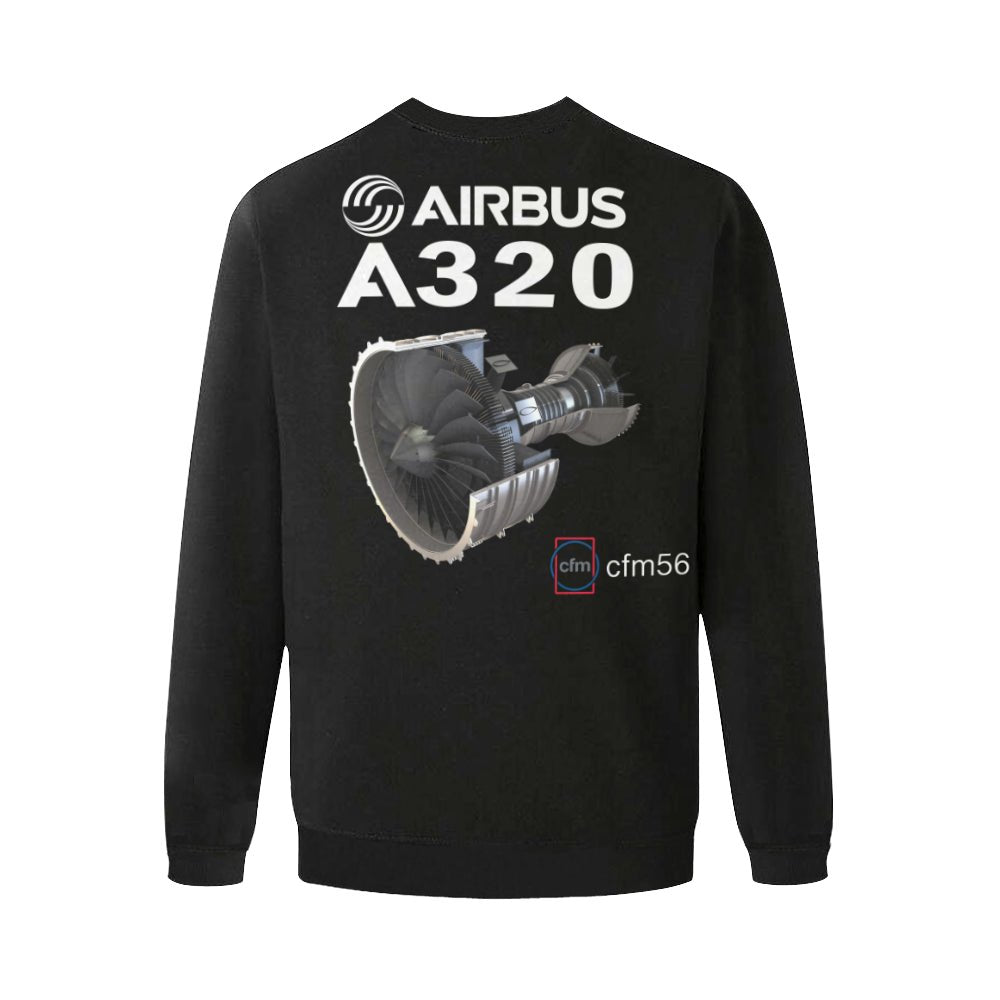 AIRBUS 320 MEN'S OVERSIZED FLEECE CREW SWEATSHIRT - PILOTSX