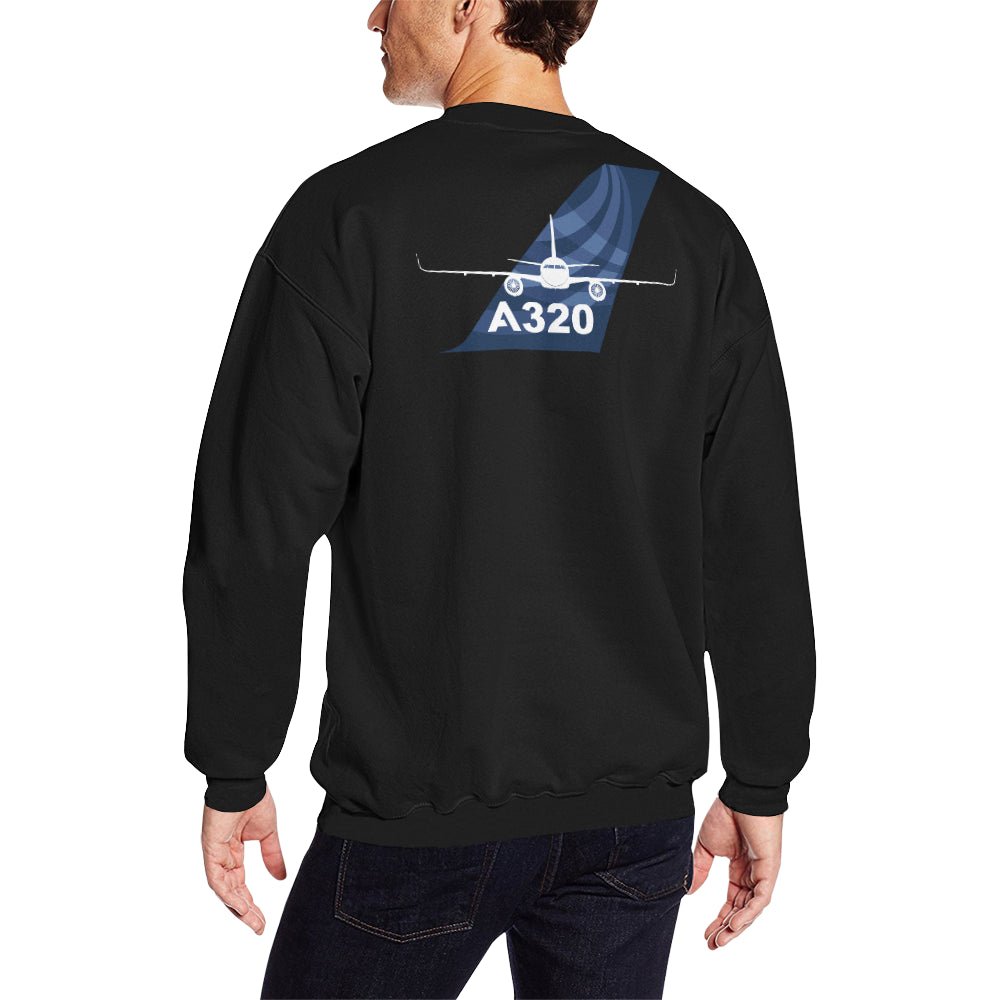 AIRBUS 320 MEN'S OVERSIZED FLEECE CREW SWEATSHIRT - PILOTSX