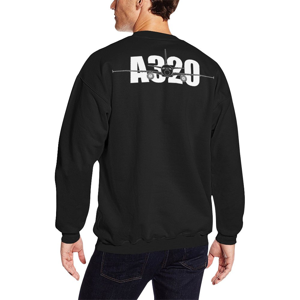 AIRBUS 320 MEN'S OVERSIZED FLEECE CREW SWEATSHIRT - PILOTSX