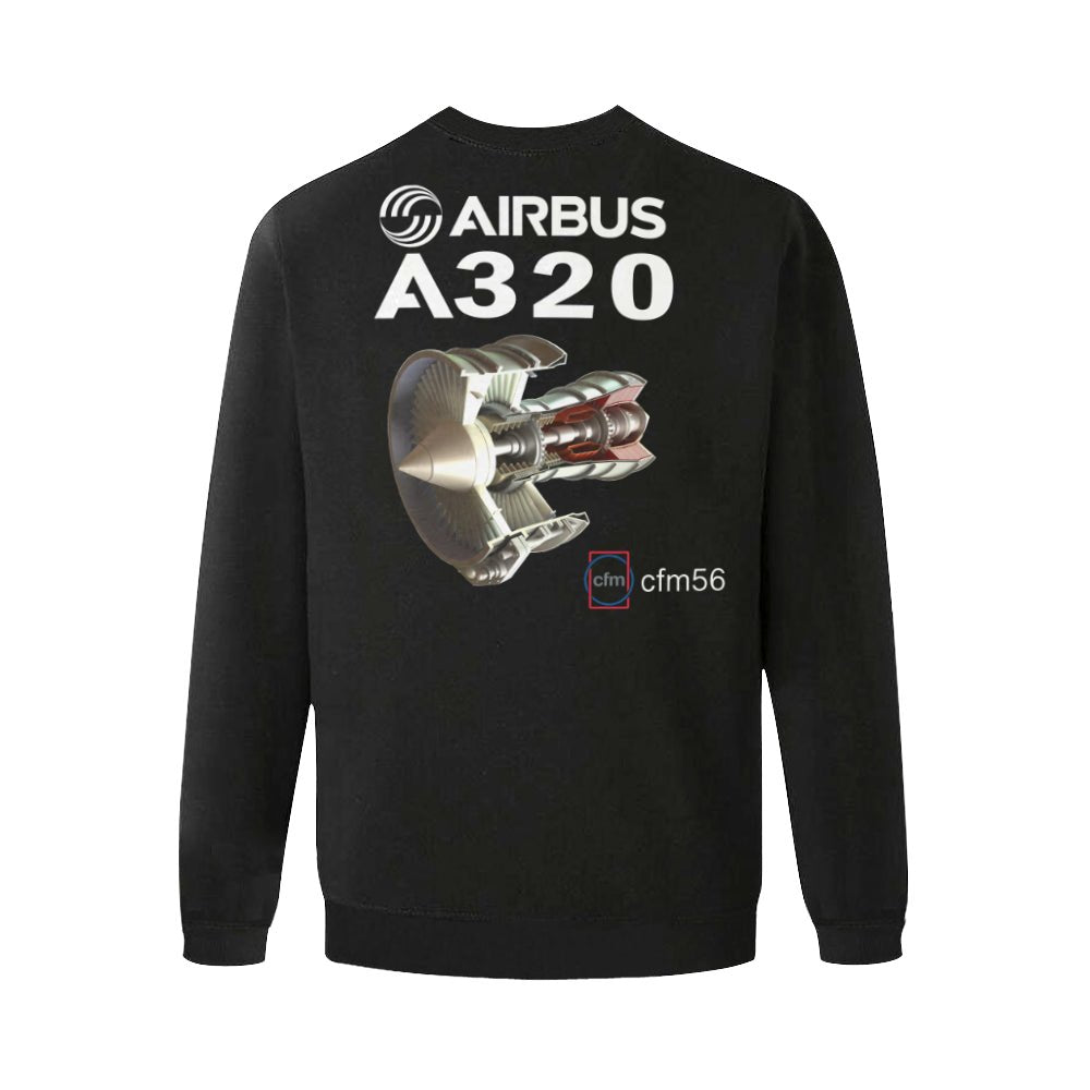 AIRBUS 320 MEN'S OVERSIZED FLEECE CREW SWEATSHIRT - PILOTSX