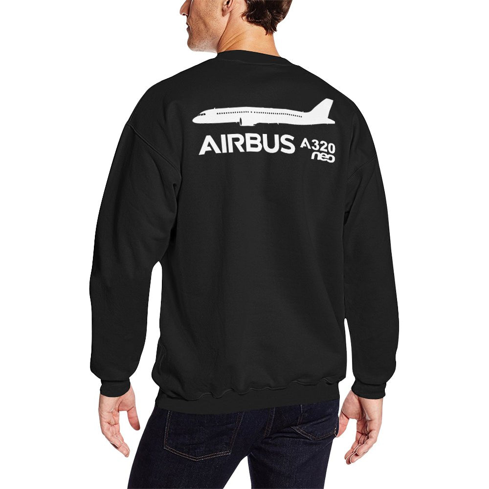 AIRBUS 320 MEN'S OVERSIZED FLEECE CREW SWEATSHIRT - PILOTSX