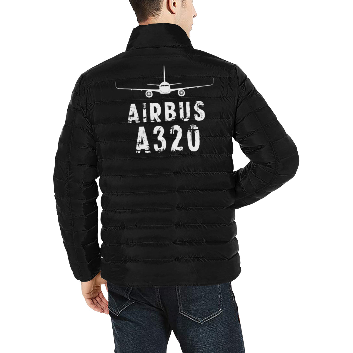 AIRBUS 320 MEN'S STAND COLLAR PADDED JACKET - PILOTSX