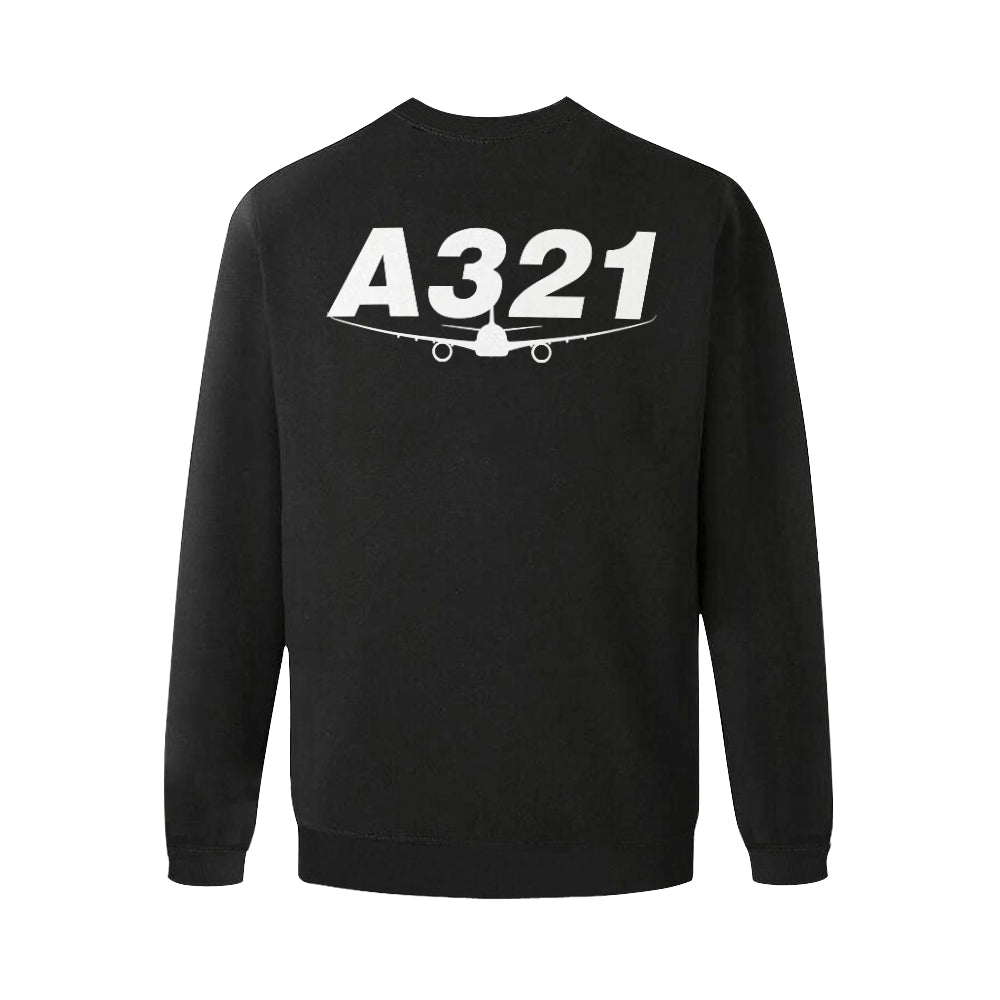 AIRBUS 321 MEN'S OVERSIZED FLEECE CREW SWEATSHIRT - PILOTSX