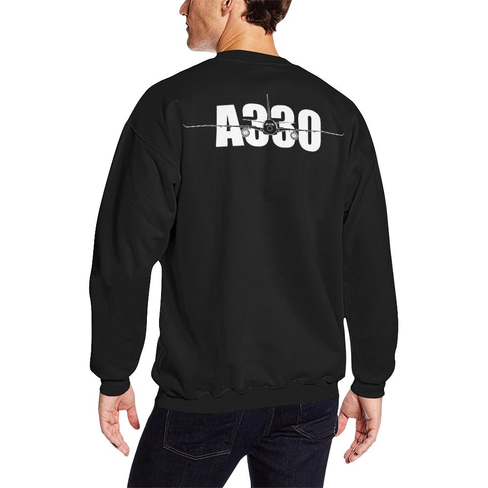 AIRBUS 330 MEN'S OVERSIZED FLEECE CREW SWEATSHIRT - PILOTSX