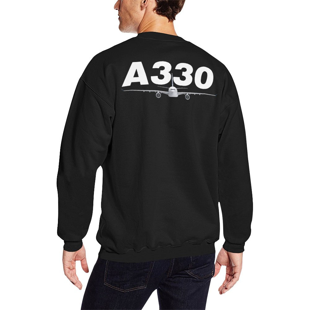 AIRBUS 330 MEN'S OVERSIZED FLEECE CREW SWEATSHIRT - PILOTSX