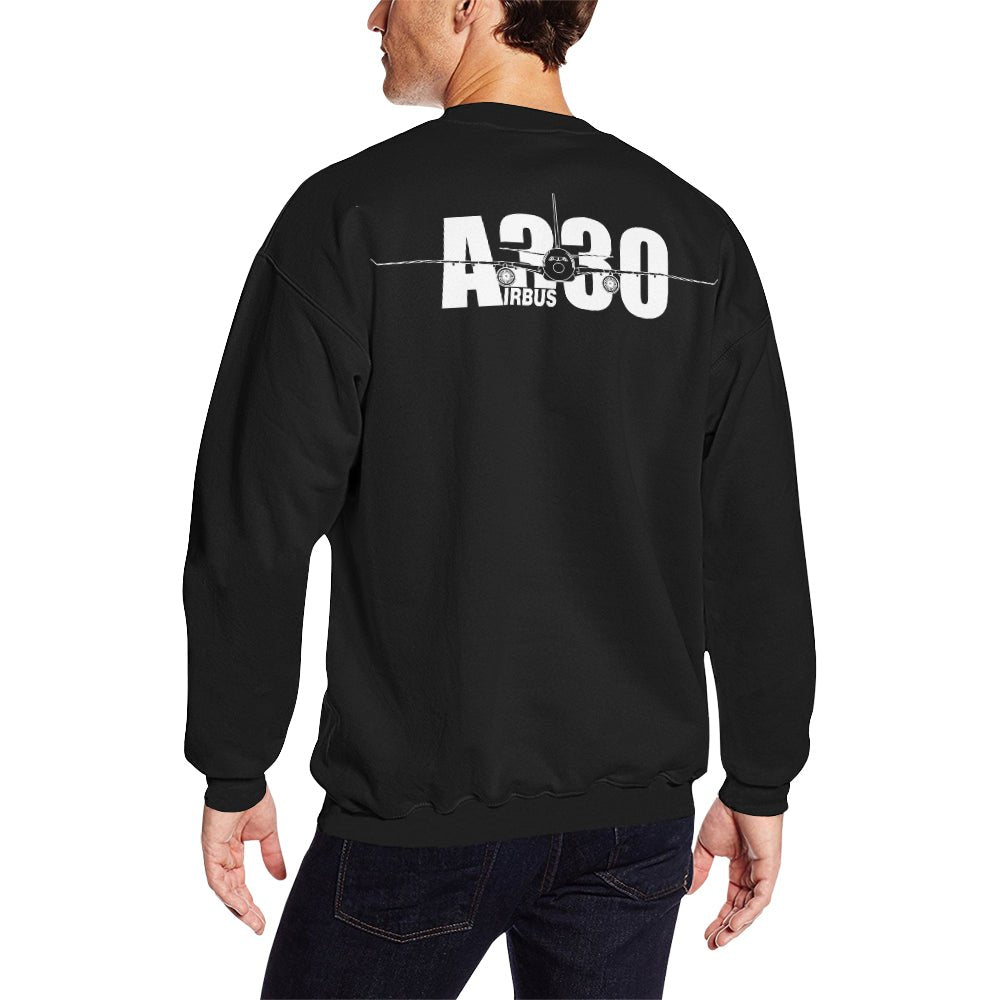 AIRBUS 330 MEN'S OVERSIZED FLEECE CREW SWEATSHIRT - PILOTSX