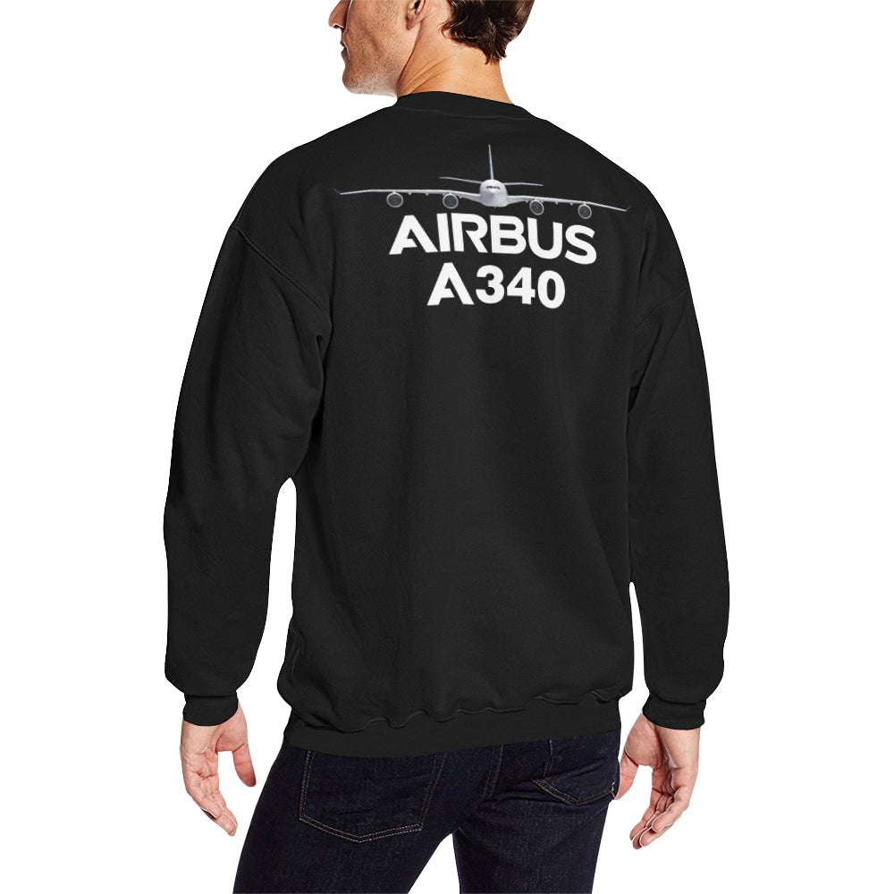 AIRBUS 340 MEN'S OVERSIZED FLEECE CREW SWEATSHIRT - PILOTSX