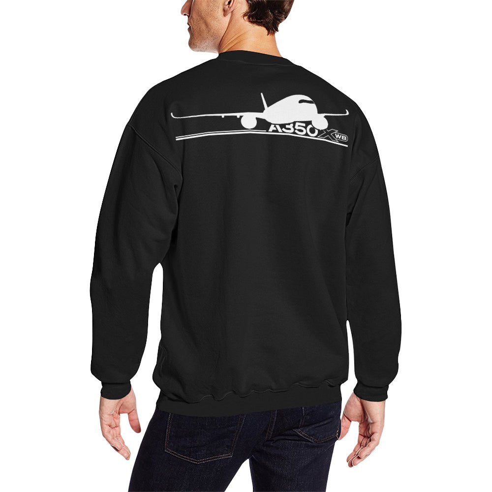 AIRBUS 350 MEN'S OVERSIZED FLEECE CREW SWEATSHIRT - PILOTSX