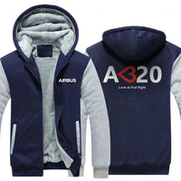 Thumbnail for AIRBUS A320 LOVE AT FIRST FLIGHT DESIGNED ZIPPER SWEATERS THE AV8R