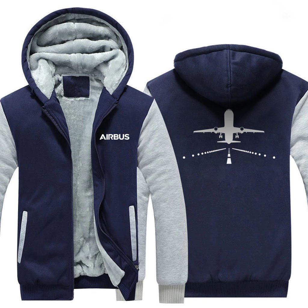 AIRBUS A320 RUNWAY DESIGNED ZIPPER SWEATERS THE AV8R