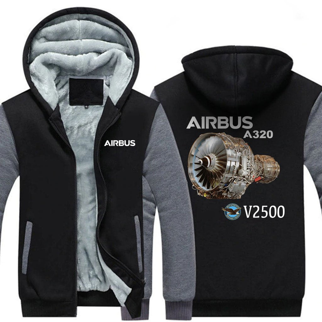 AIRBUS A320 V2500 DESIGNED ZIPPER SWEATERS THE AV8R