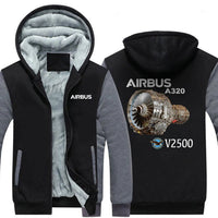 Thumbnail for AIRBUS A320 V2500 DESIGNED ZIPPER SWEATERS THE AV8R