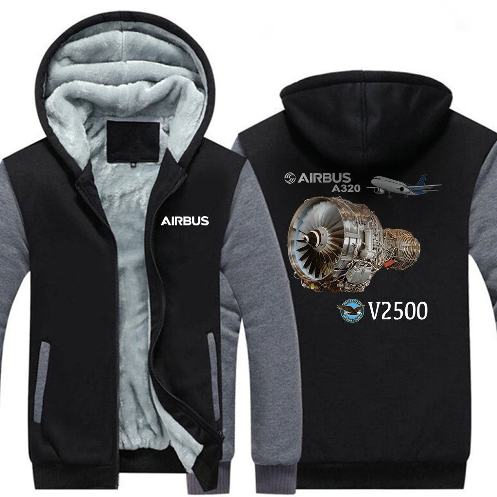 AIRBUS A320 V2500 DESIGNED ZIPPER SWEATERS THE AV8R