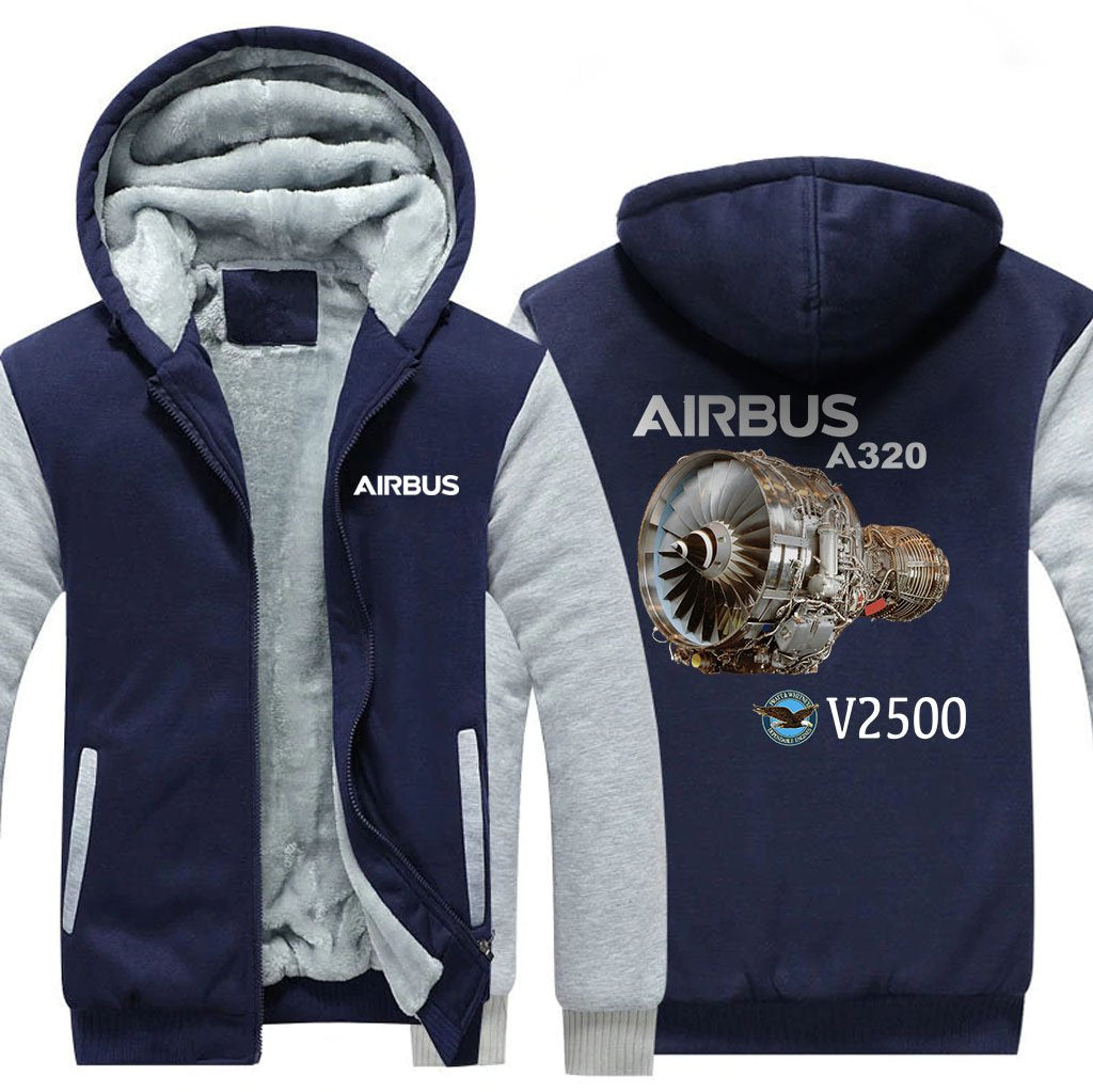 AIRBUS A320 V2500 DESIGNED ZIPPER SWEATERS THE AV8R