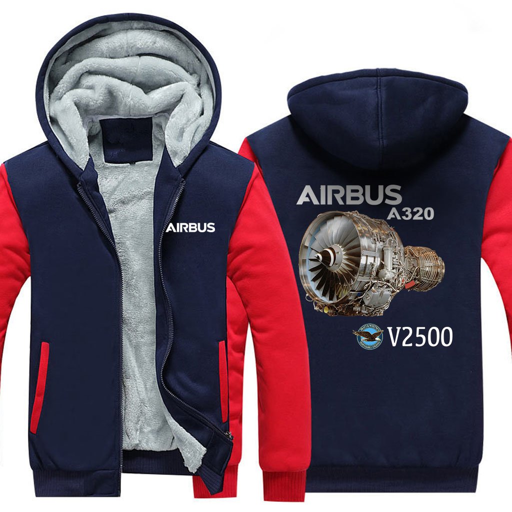 AIRBUS A320 V2500 DESIGNED ZIPPER SWEATERS THE AV8R