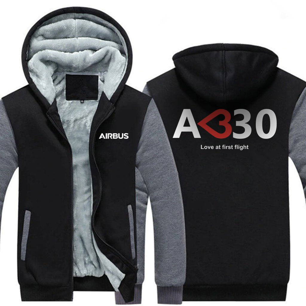 AIRBUS A330 LOVE AT FIRST FLIGHT DESIGNED ZIPPER SWEATERS THE AV8R