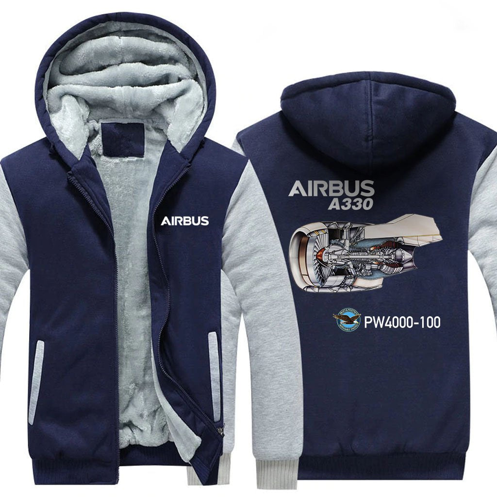 AIRBUS A330 PW 4000-100 DESIGNED ZIPPER SWEATERS THE AV8R