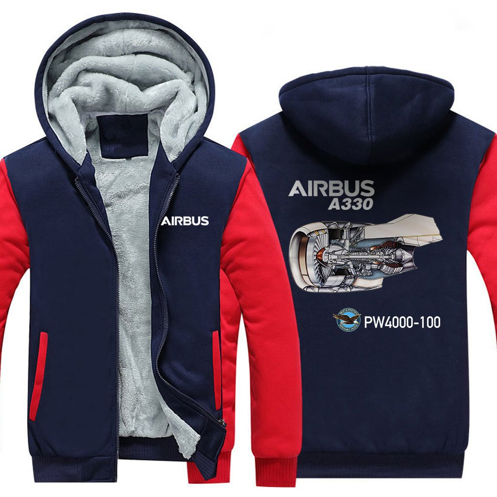 AIRBUS A330 PW 4000-100 DESIGNED ZIPPER SWEATERS THE AV8R