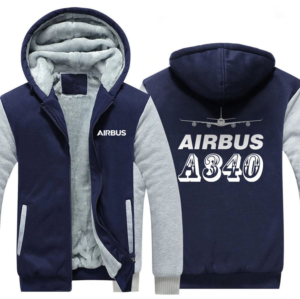 AIRBUS A340 DESIGNED ZIPPER SWEATERS THE AV8R