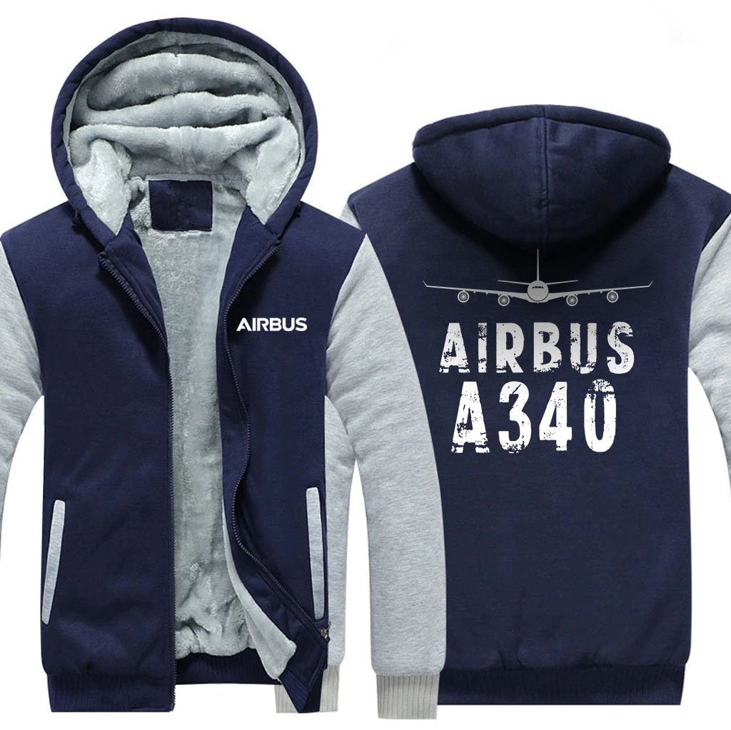 AIRBUS A340 DESIGNED ZIPPER SWEATERS THE AV8R