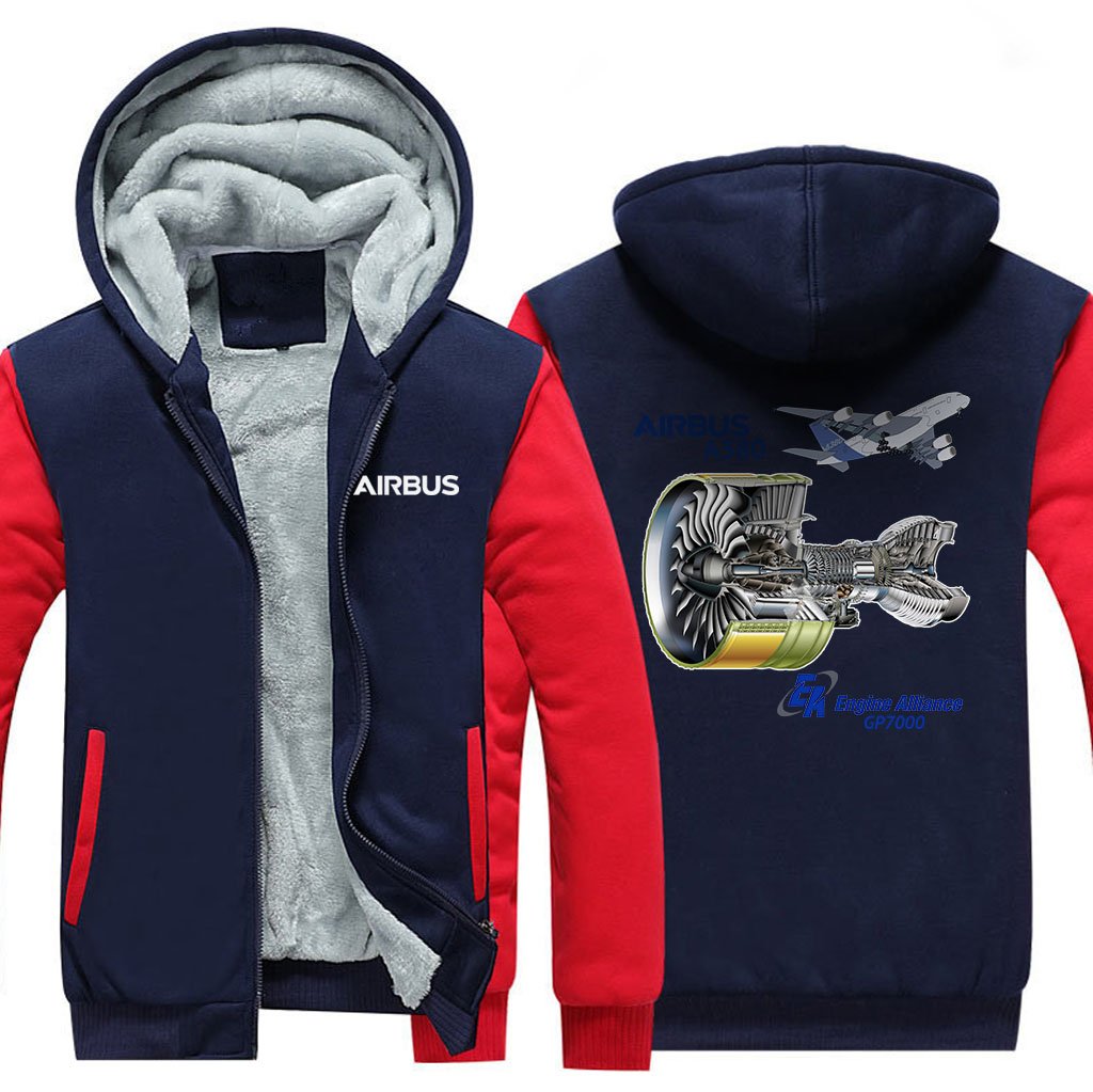 AIRBUS A380 GP7000 DESIGNED ZIPPER SWEATERS THE AV8R