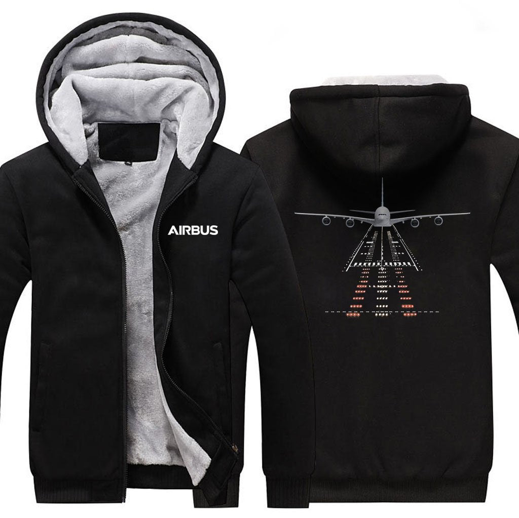 AIRBUS A380 RUNWAY DESIGNED ZIPPER SWEATERS THE AV8R