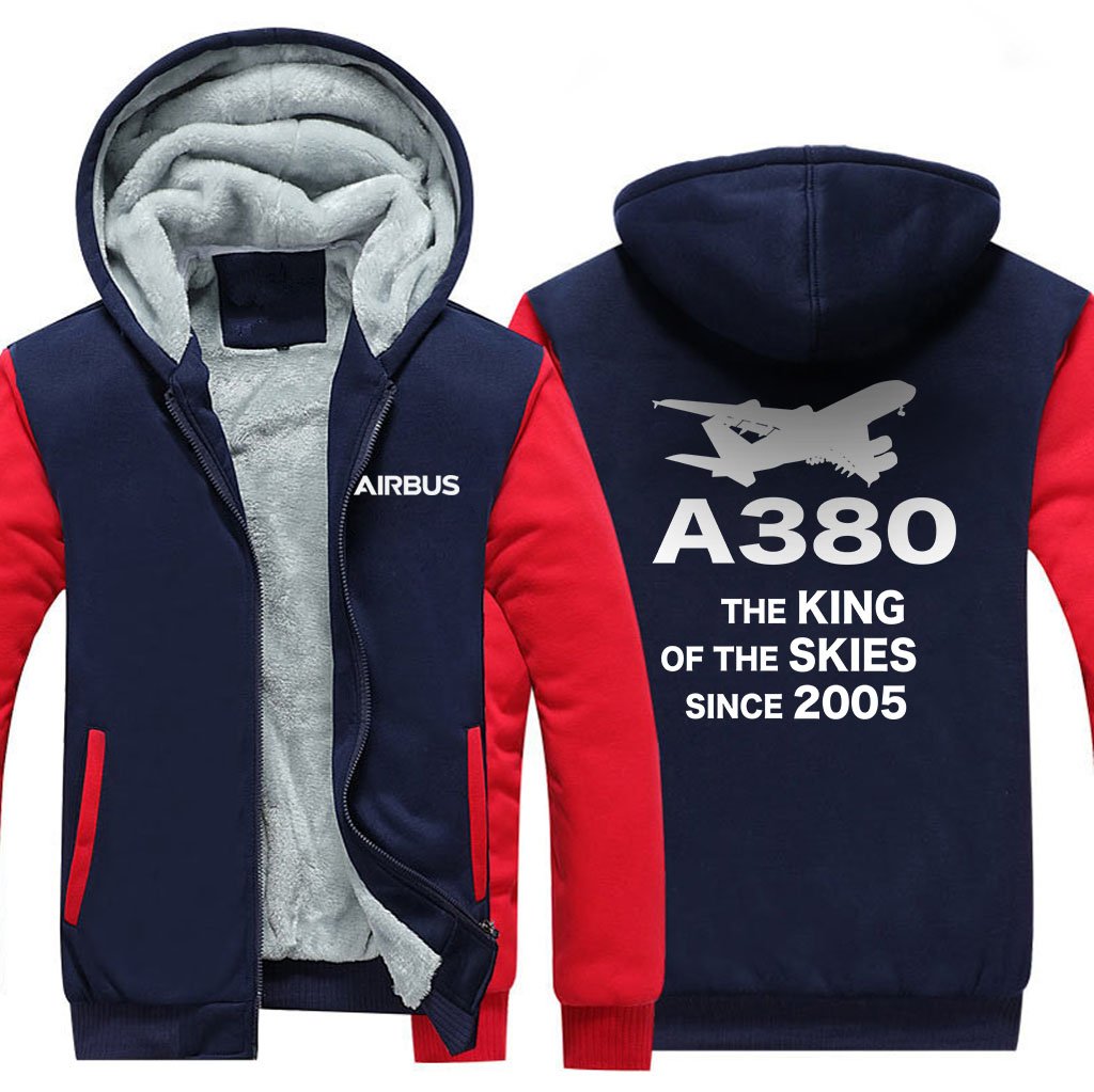 AIRBUS A380 THE KING OF THE SKIES SINCE 2005 ZIPPER SWEATERS THE AV8R