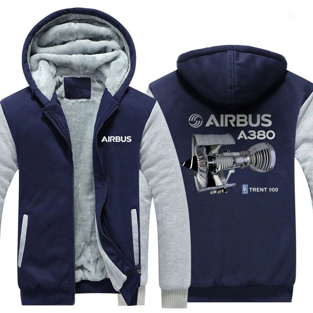 AIRBUS A380 TRENT 900 DESIGNED ZIPPER SWEATERS THE AV8R