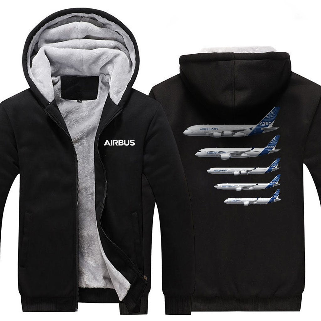 AIRBUS  FAMILY DESIGNED ZIPPER SWEATERS THE AV8R