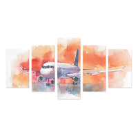 Thumbnail for AIRCRAFT. AIRPLANE FLYING IN THE CLOUDY SKY. PASSE CANVAS PRINT SETS C (NO FRAME) THE AV8R
