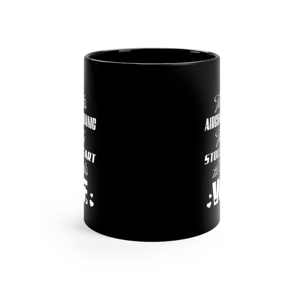 AIRCRAFT MECHANIC WIFE  DESIGNED -MUG Printify