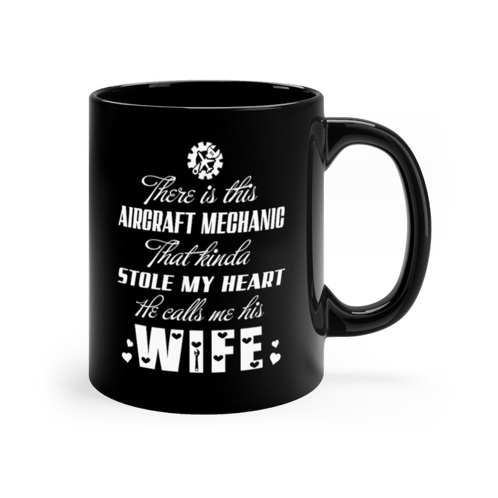 AIRCRAFT MECHANIC WIFE  DESIGNED -MUG Printify