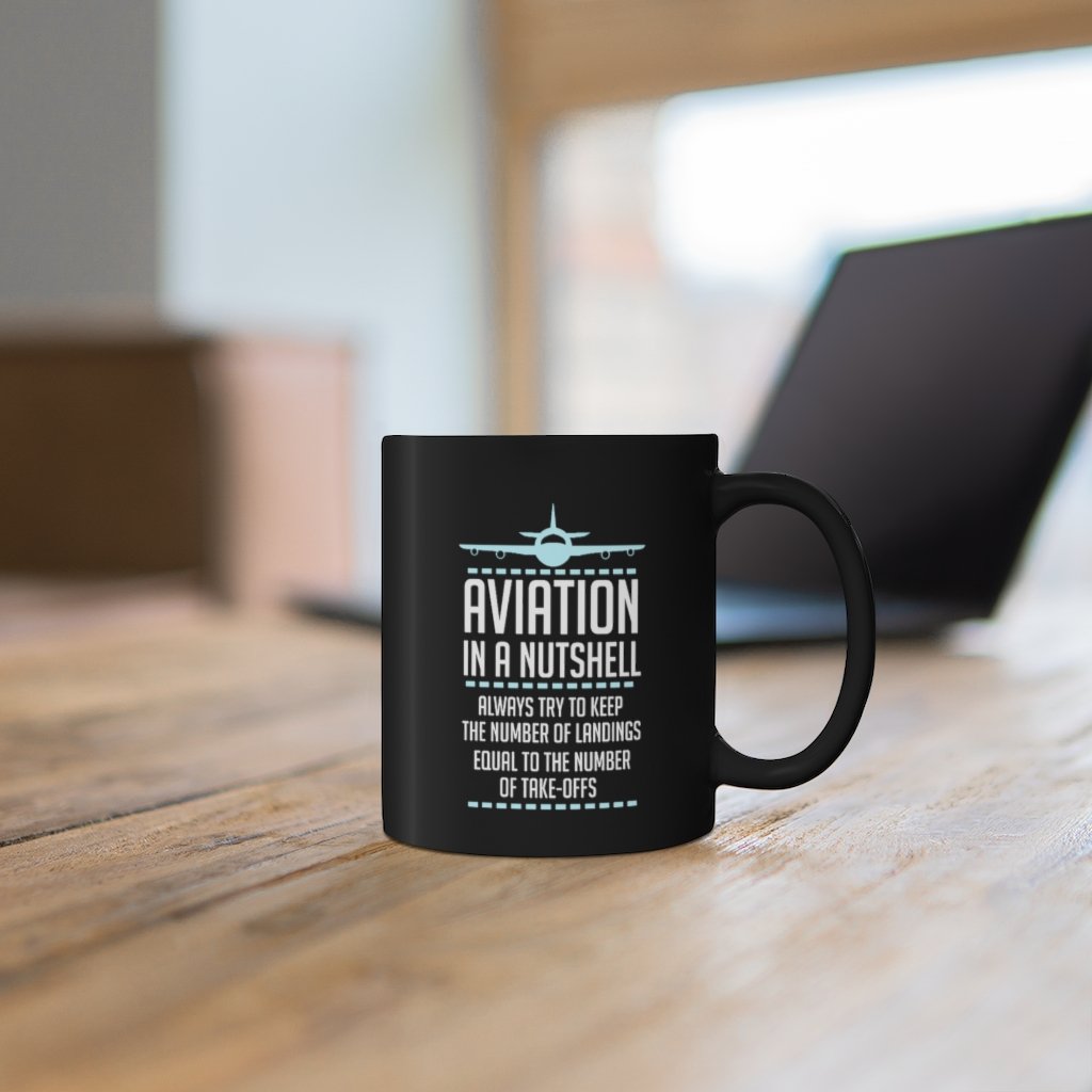 AVIATION IN A NUTSHELL DESIGNED - MUG Printify