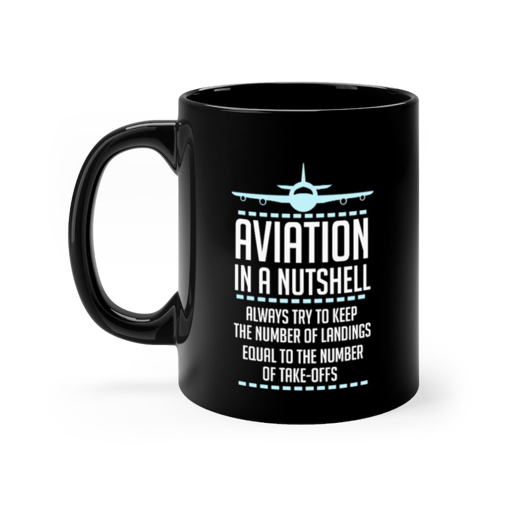 AVIATION IN A NUTSHELL DESIGNED - MUG Printify