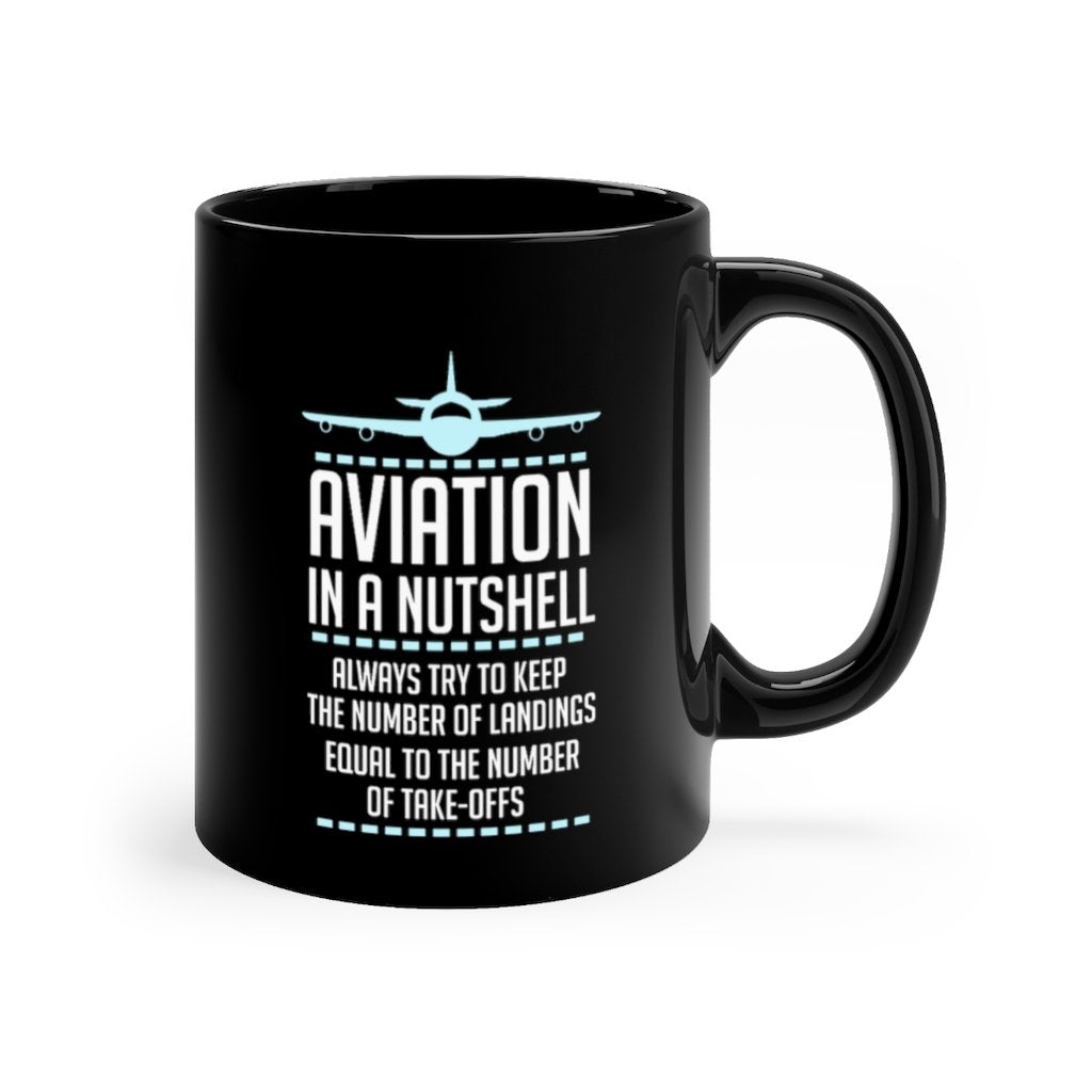 AVIATION IN A NUTSHELL DESIGNED - MUG Printify