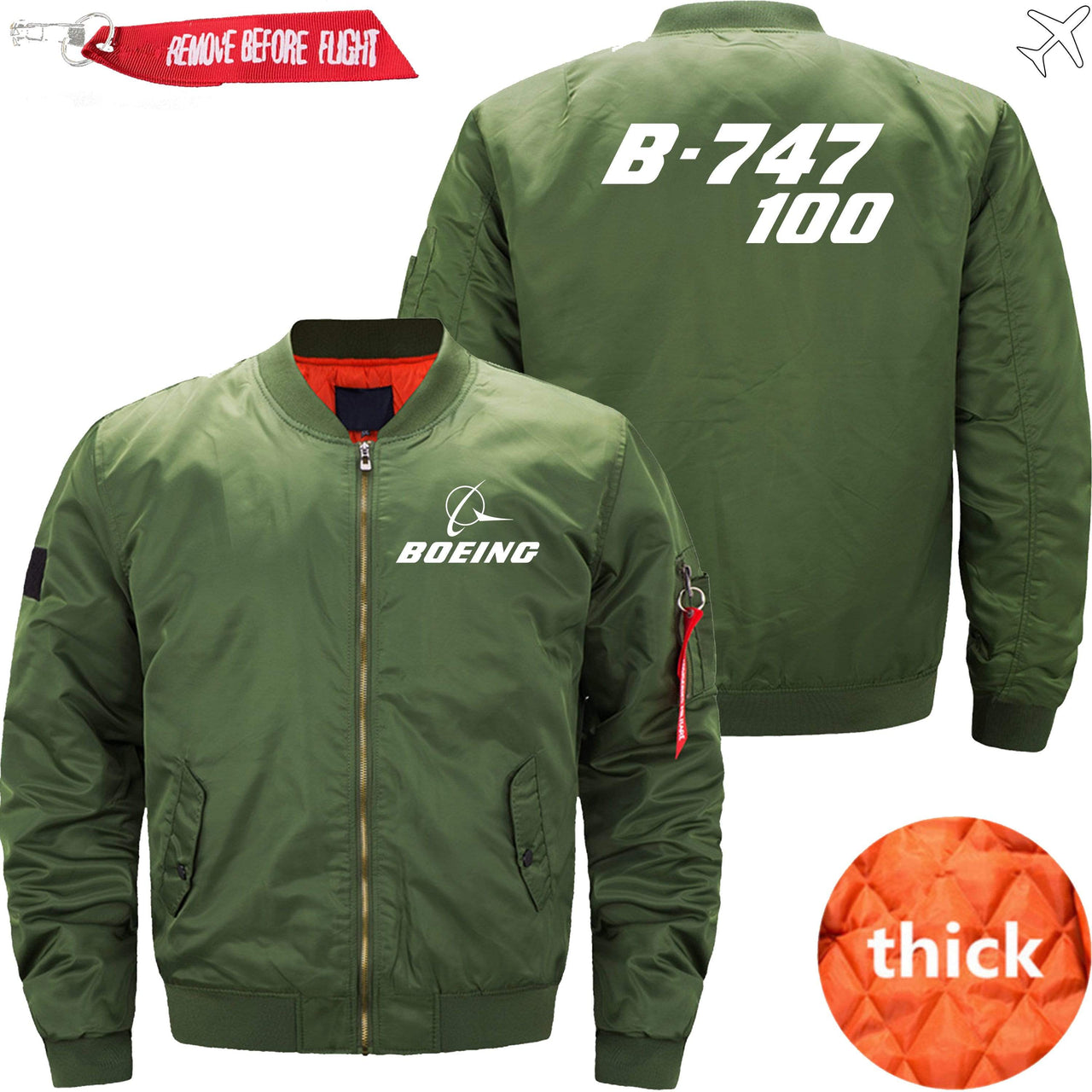 Boeing -747-100 Ma-1 Bomber Jacket Flight Jacket Aviator Jacket THE AV8R