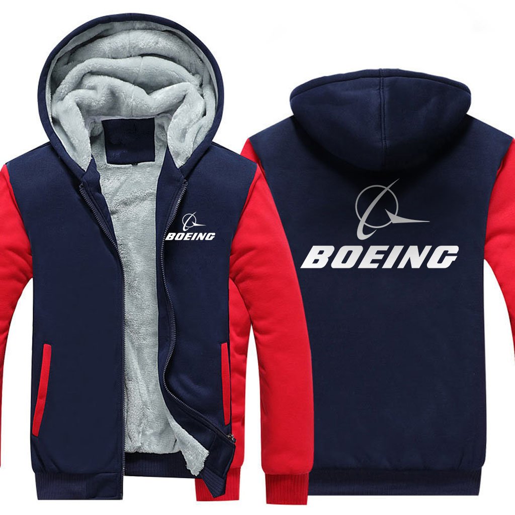 BOEING LOGO DESIGNED ZIPPER SWEATER THE AV8R