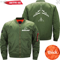 Thumbnail for Boeing 747 SKETCH Ma-1 Bomber Jacket Flight Jacket Aviator Jacket THE AV8R