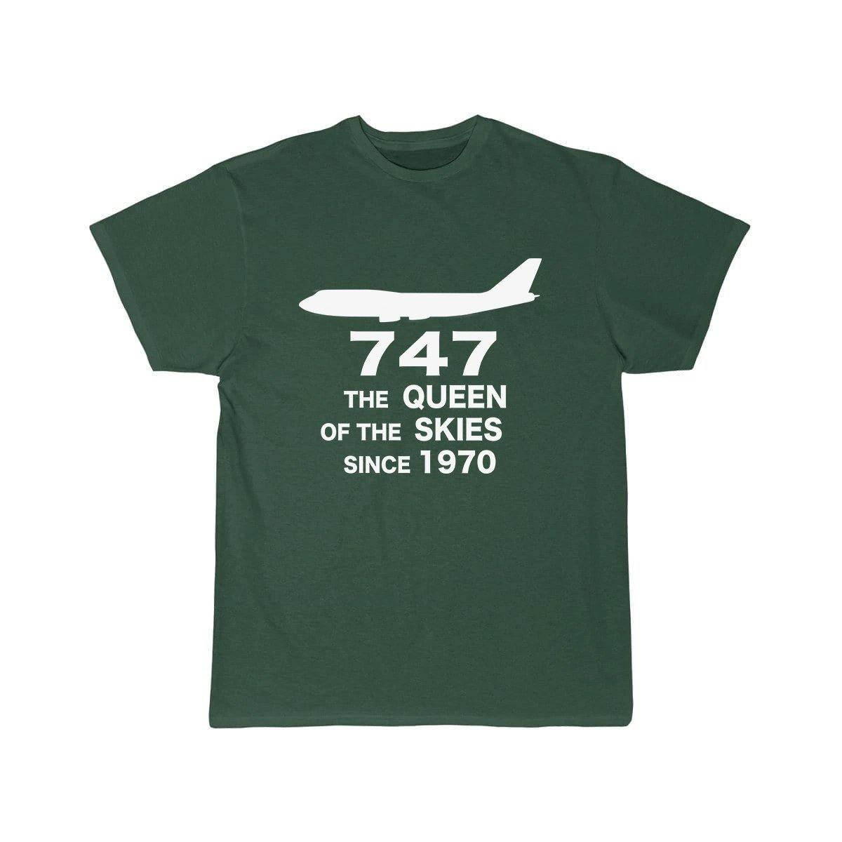 B747 THE QUEEN OF THE SKIES SINCE 1970 DESIGNED T-SHIRT THE AV8R