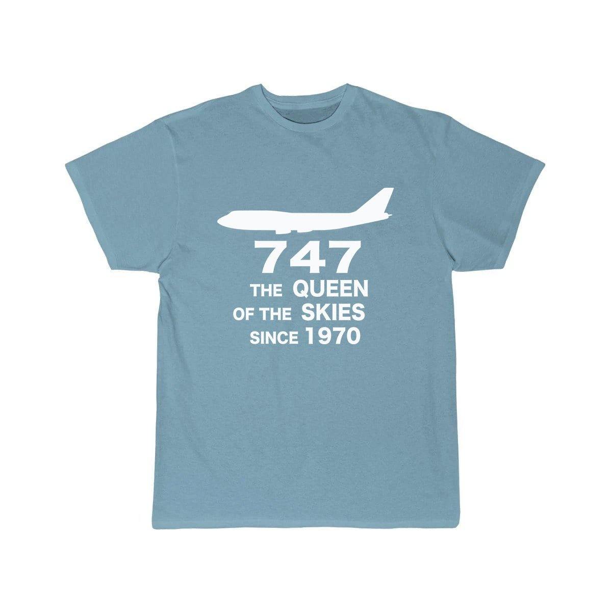 B747 THE QUEEN OF THE SKIES SINCE 1970 DESIGNED T-SHIRT THE AV8R