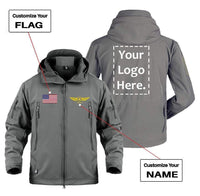 Thumbnail for CUSTOM FLAG, LOGO & NAME WITH BADGE DESIGNED MILITARY FLEECE THE AV8R