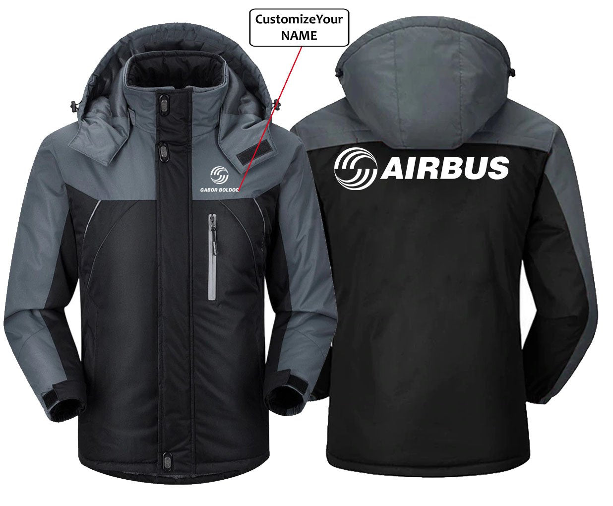 CUSTOM NAME AIRBSUS LOGO DESIGNED WINDBEREAKER JACKET THE AV8R