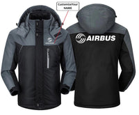 Thumbnail for CUSTOM NAME AIRBSUS LOGO DESIGNED WINDBEREAKER JACKET THE AV8R