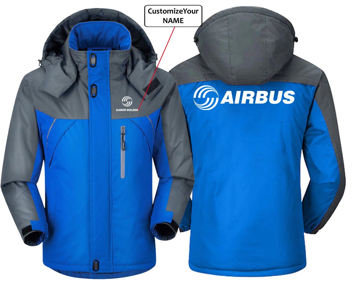 CUSTOM NAME AIRBSUS LOGO DESIGNED WINDBEREAKER JACKET THE AV8R