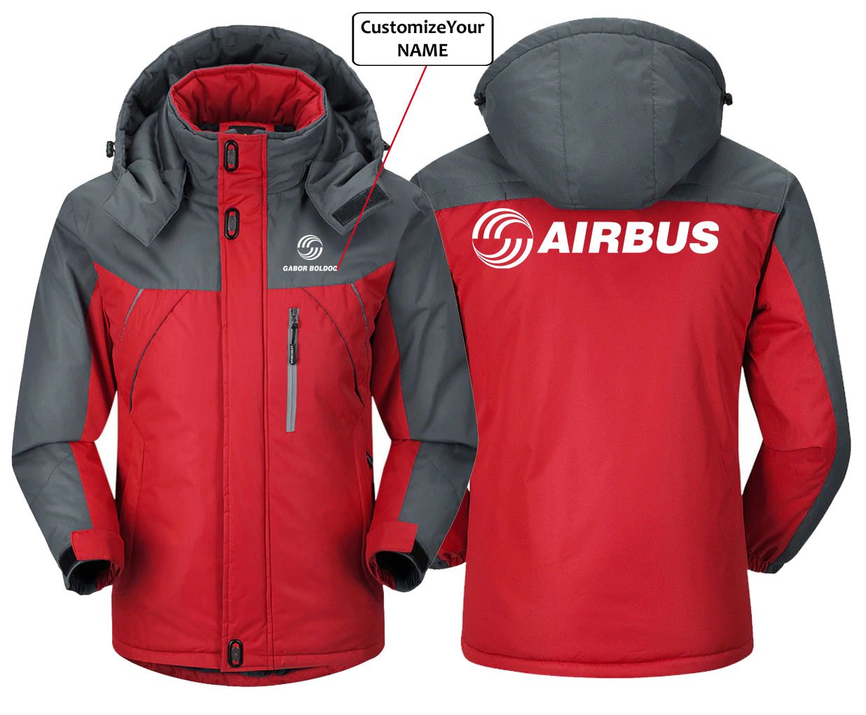 CUSTOM NAME AIRBSUS LOGO DESIGNED WINDBEREAKER JACKET THE AV8R