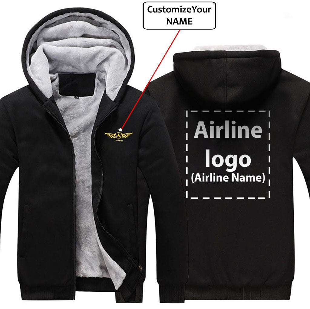 CUSTOM NAME & AIRLINE LOGO DESIGNED ZIPPER SWEATERS THE AV8R