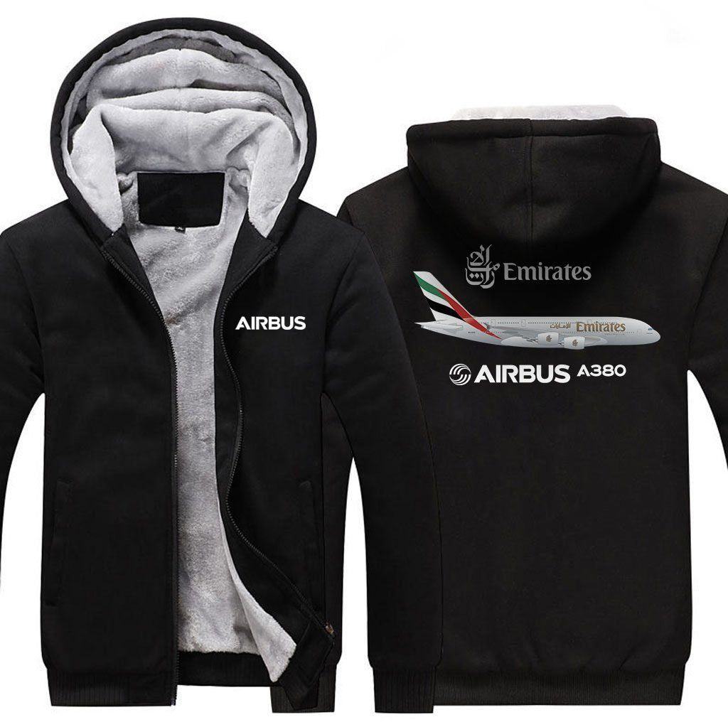 EMIRATES AIRBUS A380 DESIGNED ZIPPER SWEATERS THE AV8R